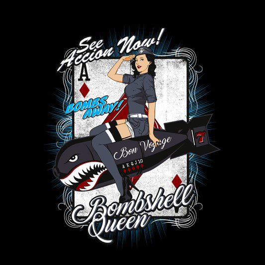 Bombshell Queen Unisex Short Sleeve V-Neck T-Shirt