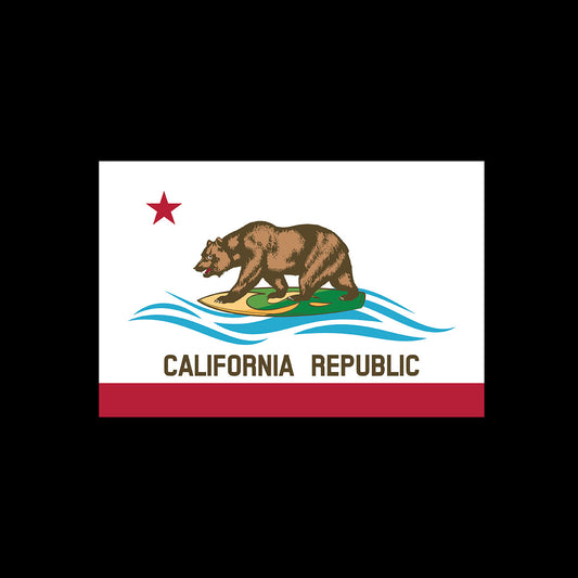 California Republic Surfing Bear Unisex Short Sleeve V-Neck T-Shirt