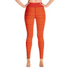 Ethnic Pattern Orange Yoga Leggings