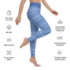 Blue Tribal Stripe Yoga Leggings