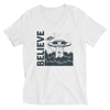 Believe UFO Unisex Short Sleeve V-Neck T-Shirt